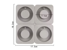 Molde silicona tag aromatico 4 aros redondos